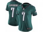 Women Nike Philadelphia Eagles #7 Ron Jaworski Vapor Untouchable Limited Midnight Green Team Color NFL Jersey