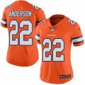 Women's Nike Denver Broncos #22 C.J. Anderson Limited Orange Rush NFL Jersey