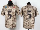 2013 Nike NFL Baltimore Ravens #5 Joe Flacco Camo NFL Elite USMC Jersey(USA)