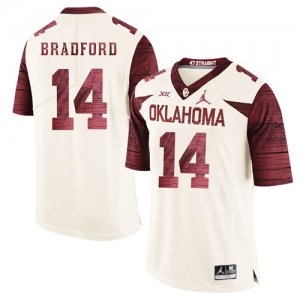 Oklahoma Sooners #14 Sam Bradford White 47 Game Winning Streak College Football Jersey