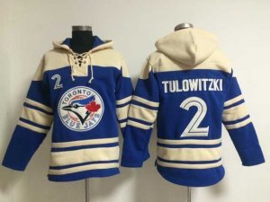 mlb toronto blue jays #2 tulowitzki blue Hooded Sweatshirt jerseys