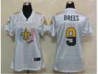 Nike Womens New Orleans Saints #9 Brees White Jerseys