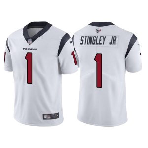 Nike Texans #1 Derek Stingley Jr. White Youth 2022 NFL Draft Vapor Untouchable Limited