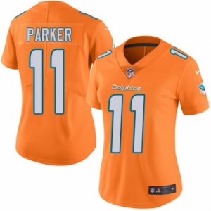 Women\'s Nike Miami Dolphins #11 DeVante Parker Limited Orange Rush NFL Jersey