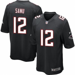 Mens Nike Atlanta Falcons #12 Mohamed Sanu Game Black Alternate NFL Jersey