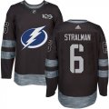 Tampa Bay Lightning #6 Anton Stralman Black 1917-2017 100th Anniversary Stitched NHL Jersey