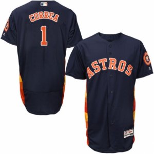 Men\'s Majestic Houston Astros #1 Carlos Correa Navy Blue Flexbase Authentic Collection MLB Jersey