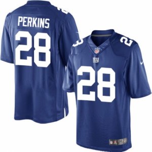 Mens Nike New York Giants #28 Paul Perkins Limited Royal Blue Team Color NFL Jersey