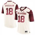 Oklahoma Sooners #18 Jermaine Gresham White 47 Game Winning Streak College Football Jersey