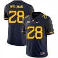 West Virginia Mountaineers 28 Elijah Wellman Navy College Football Jersey