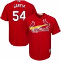 Mens Majestic St. Louis Cardinals #54 Jamie Garcia Authentic Red Cool Base MLB Jersey