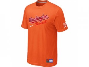 MLB Washington Nationals Orange Nike Short Sleeve Practice T-Shirt