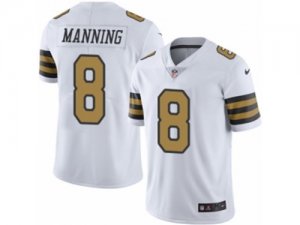 Mens Nike New Orleans Saints #8 Archie Manning Limited White Rush NFL Jersey