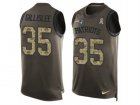 Mens Nike New England Patriots #35 Mike Gillislee Limited Green Salute to Service Tank Top NFL Jersey