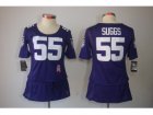 Nike Women Baltimore Ravens #55 Terrell Suggs purple jerseys[breast cancer awareness]