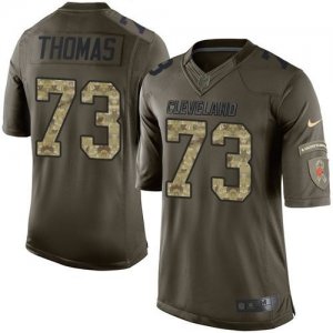 Nike Cleveland Browns #73 Joe Thomas Green Salute to Service Jerseys(Limited)