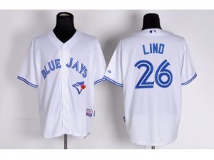 mlb jerseys toronto blue jays #26 adam lind white[2012 new]