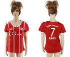 2017-18 Bayern Munich 7 RIBERY Home Women Soccer Jersey