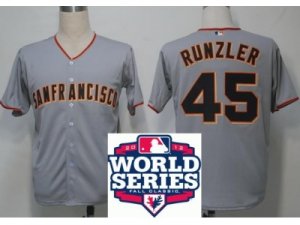 2012 world series mlb san francisco giants #45 runzler grey