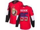 Men Adidas Ottawa Senators #95 Matt Duchene Red Home Authentic USA Flag Stitched NHL Jersey