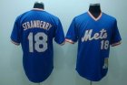 mlb new york mets #18 strawberry m&n blue