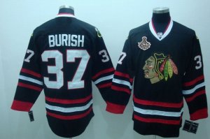 nhl chicago blackhawks #37 burish black(2010 stanley cup)