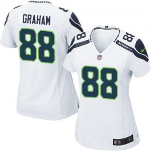 Women Nike Seattle Seahawks #88 Jimmy Graham white jerseys