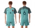 Portugal #6 Carvalho Away Soccer Country Jersey