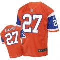 Nike Denver Broncos #27 Steve Atwater Orange Throwback Men Stitched NFL Elite Jersey