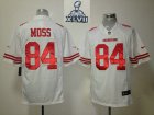 2013 Super Bowl XLVII NEW San Francisco 49ers 84 Randy Moss White jerseys (Limited)