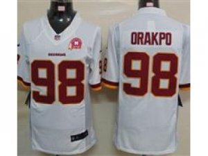 Nike NFL Washington Redskins #98 Brian Orakpo white Jerseys W 80TH Patch(Limited)