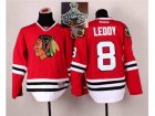 NHL Chicago Blackhawks #8 Nick Leddy Red 2014 Stadium Series 2015 Stanley Cup Champions jerseys