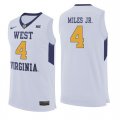 West Virginia Mountaineers 4 Daxter Miles Jr. White College Basketball Jersey