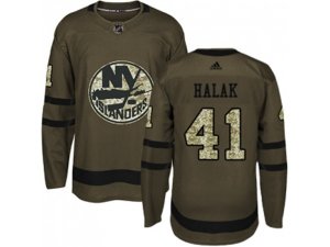 Youth Adidas New York Islanders #41 Jaroslav Halak Green Salute to Service Stitched NHL Jersey