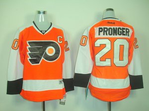 women nhl philadelphia flyers #20 pronger orange