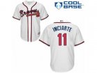 Youth Atlanta Braves #11 Ender Inciarte Replica White Home Cool Base MLB Jersey