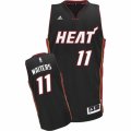 Mens Adidas Miami Heat #11 Dion Waiters Swingman Black Road NBA Jersey