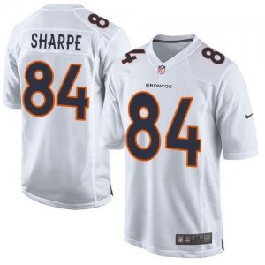 Nike Denver Broncos #84 Shannon Sharpe White Men Stitched NFL Game Event Jersey