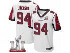 Mens Nike Atlanta Falcons #94 Tyson Jackson Elite White Super Bowl LI 51 NFL Jersey