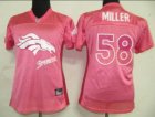 women nfl denver broncos #58 miller pink[2011 fem fan]