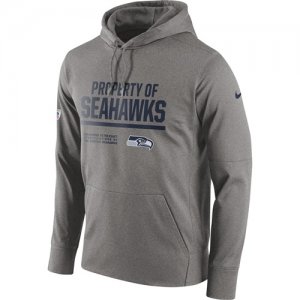 Men\'s Seattle Seahawks Nike Gray Circuit Property Of Performance Pullover Hoodie