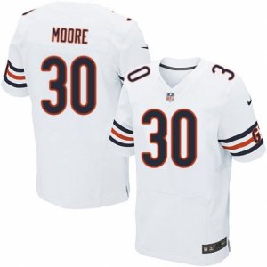 Men\'s Nike Chicago Bears #30 D.J. Moore Elite White NFL Jersey