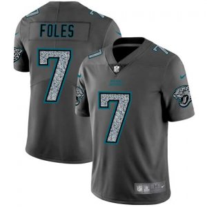 Nike Jaguars #7 Nick Foles Gray Camo Vapor Untouchable Limited Jersey