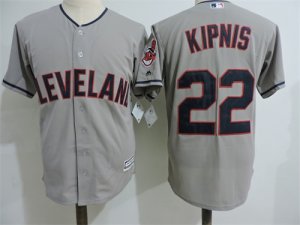 Indians #22 Jason Kipnis Gray Cool Base Jersey