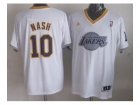 nba los angeles lakers #10 unveil steve nash white[2013 Christmas edition]