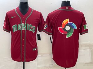 Mexico Blank Red Nike 2023 World Baseball Classic Jerseys