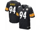 Mens Nike Pittsburgh Steelers #94 Tyson Alualu Elite Black Team Color NFL Jersey