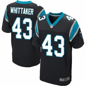 Mens Nike Carolina Panthers #43 Fozzy Whittaker Elite Black Team Color NFL Jersey