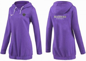 Women Oakland Raiders Logo Pullover Hoodie-034