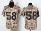 2013 Nike NFL Denver Broncos #58 Von Miller Camo NFL Elite USMC Jersey(USA)